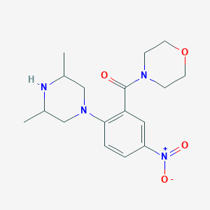 molecular formula C17H24N4O4 B4028768 4-[2-(3,5-dimethyl-1-piperazinyl)-5-nitrobenzoyl]morpholine 