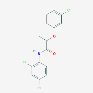 molecular formula C15H12Cl3NO2 B4028789 2-(3-chlorophenoxy)-N-(2,4-dichlorophenyl)propanamide 