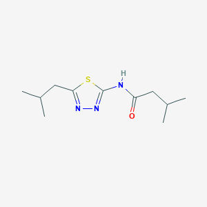 molecular formula C11H19N3OS B402883 N-(isobutyl-[1,3,4]thiadiazol-2-yl)-isovaleramide CAS No. 331819-06-8