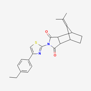 4-[4-(4-ethylphenyl)-1,3-thiazol-2-yl]-10-propan-2-ylidene-4-azatricyclo[5.2.1.02,6]decane-3,5-dione