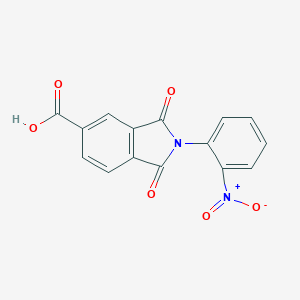molecular formula C15H8N2O6 B402885 2-{2-Nitrophenyl}-1,3-dioxo-5-isoindolinecarboxylic acid 