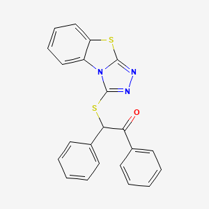 1,2-Diphenyl-2-([1,2,4]triazolo[3,4-b][1,3]benzothiazol-3-ylsulfanyl)ethanone