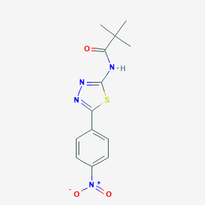 molecular formula C13H14N4O3S B402886 2,2-Dimethyl-N-[5-(4-nitro-phenyl)-[1,3,4]thiadiazol-2-yl]-propionamide 