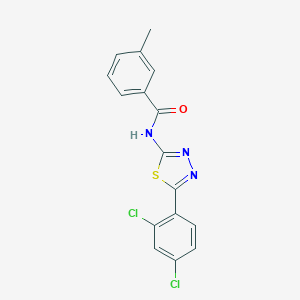 molecular formula C16H11Cl2N3OS B402887 N-[5-(2,4-dichlorophenyl)-1,3,4-thiadiazol-2-yl]-3-methylbenzamide CAS No. 331818-35-0
