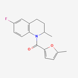 (6-fluoro-2-methyl-3,4-dihydroquinolin-1(2H)-yl)(5-methylfuran-2-yl)methanone