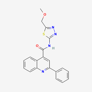 molecular formula C20H16N4O2S B4028928 N-[5-(methoxymethyl)-1,3,4-thiadiazol-2-yl]-2-phenyl-4-quinolinecarboxamide 