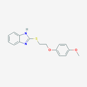 molecular formula C16H16N2O2S B402893 2-([2-(4-Methoxyphenoxy)ethyl]thio)-1H-benzimidazole CAS No. 313233-15-7