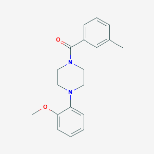 molecular formula C19H22N2O2 B402894 1-(2-Methoxyphenyl)-4-(3-methylbenzoyl)piperazine 
