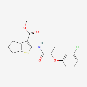 methyl 2-{[2-(3-chlorophenoxy)propanoyl]amino}-5,6-dihydro-4H-cyclopenta[b]thiophene-3-carboxylate