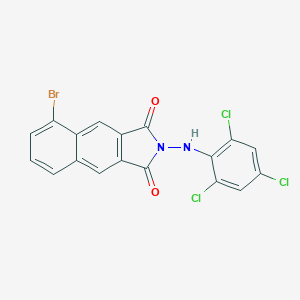 molecular formula C18H8BrCl3N2O2 B402895 5-Bromo-2-(2,4,6-trichloro-phenylamino)-benzo[f]isoindole-1,3-dione CAS No. 328272-64-6