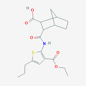 3-({[3-(ethoxycarbonyl)-5-propyl-2-thienyl]amino}carbonyl)bicyclo[2.2.1]heptane-2-carboxylic acid