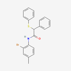 N-(2-bromo-4-methylphenyl)-2-phenyl-2-(phenylsulfanyl)acetamide