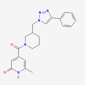 6-methyl-4-({3-[(4-phenyl-1H-1,2,3-triazol-1-yl)methyl]-1-piperidinyl}carbonyl)-2(1H)-pyridinone