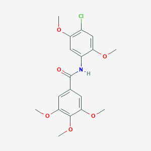 molecular formula C18H20ClNO6 B402897 N-(4-chloro-2,5-dimethoxyphenyl)-3,4,5-trimethoxybenzamide 