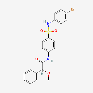 molecular formula C21H19BrN2O4S B4028976 N-(4-{[(4-bromophenyl)amino]sulfonyl}phenyl)-2-methoxy-2-phenylacetamide 