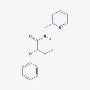 molecular formula C16H18N2O2 B4028981 2-phenoxy-N-(pyridin-2-ylmethyl)butanamide 