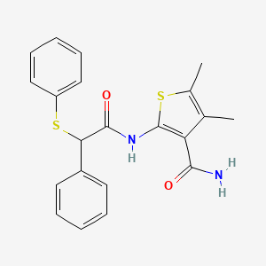 molecular formula C21H20N2O2S2 B4028993 4,5-Dimethyl-2-{[phenyl(phenylsulfanyl)acetyl]amino}thiophene-3-carboxamide 