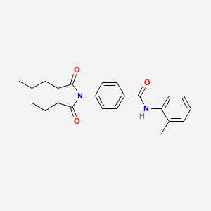 4-(5-methyl-1,3-dioxooctahydro-2H-isoindol-2-yl)-N-(2-methylphenyl)benzamide