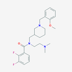 molecular formula C25H33F2N3O2 B4029074 N-[2-(dimethylamino)ethyl]-2,3-difluoro-N-{[1-(2-methoxybenzyl)-3-piperidinyl]methyl}benzamide 