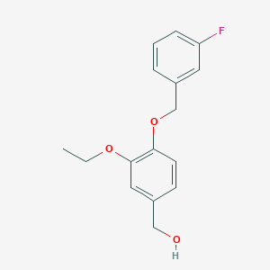 {3-ethoxy-4-[(3-fluorobenzyl)oxy]phenyl}methanol