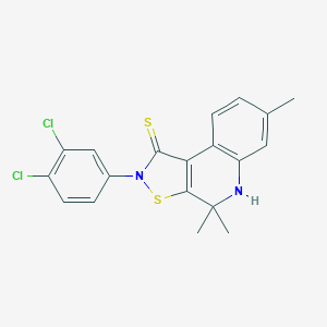 2-(3,4-dichlorophenyl)-4,4,7-trimethyl-4,5-dihydroisothiazolo[5,4-c]quinoline-1(2H)-thione