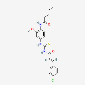 3-(4-chlorophenyl)-N-({[3-methoxy-4-(pentanoylamino)phenyl]amino}carbonothioyl)acrylamide