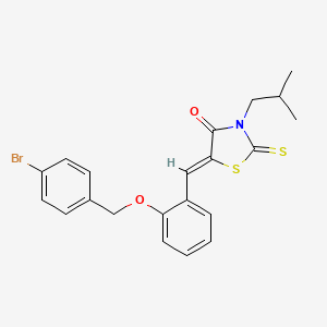 5-{2-[(4-bromobenzyl)oxy]benzylidene}-3-isobutyl-2-thioxo-1,3-thiazolidin-4-one