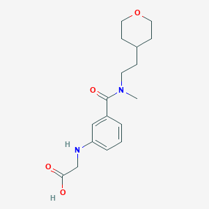 {[3-({methyl[2-(tetrahydro-2H-pyran-4-yl)ethyl]amino}carbonyl)phenyl]amino}acetic acid