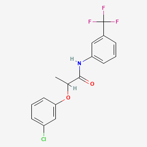 molecular formula C16H13ClF3NO2 B4029166 2-(3-chlorophenoxy)-N-[3-(trifluoromethyl)phenyl]propanamide 