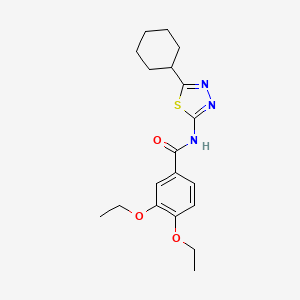 N-(5-cyclohexyl-1,3,4-thiadiazol-2-yl)-3,4-diethoxybenzamide