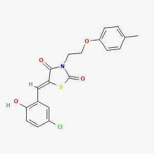 molecular formula C19H16ClNO4S B4029195 5-(5-chloro-2-hydroxybenzylidene)-3-[2-(4-methylphenoxy)ethyl]-1,3-thiazolidine-2,4-dione 