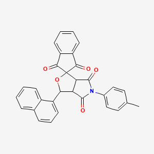 5-(4-methylphenyl)-3-(naphthalen-1-yl)-3a,6a-dihydrospiro[furo[3,4-c]pyrrole-1,2'-indene]-1',3',4,6(3H,5H)-tetrone