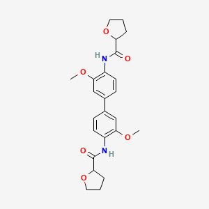 N-[2-methoxy-4-[3-methoxy-4-(oxolane-2-carbonylamino)phenyl]phenyl]oxolane-2-carboxamide