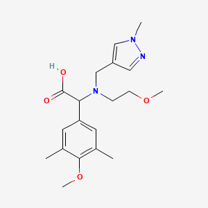 (4-methoxy-3,5-dimethylphenyl){(2-methoxyethyl)[(1-methyl-1H-pyrazol-4-yl)methyl]amino}acetic acid