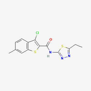 3-chloro-N-(5-ethyl-1,3,4-thiadiazol-2-yl)-6-methyl-1-benzothiophene-2-carboxamide