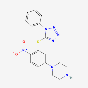 1-{4-nitro-3-[(1-phenyl-1H-tetrazol-5-yl)thio]phenyl}piperazine