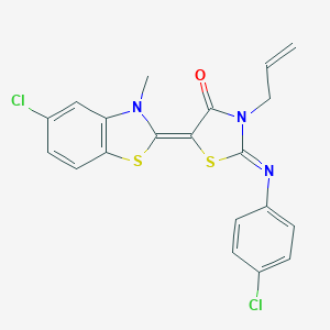 3-allyl-5-(5-chloro-3-methyl-1,3-benzothiazol-2(3H)-ylidene)-2-[(4-chlorophenyl)imino]-1,3-thiazolidin-4-one