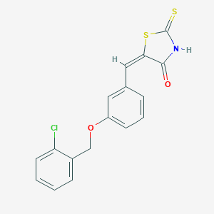 molecular formula C17H12ClNO2S2 B402927 5-[3-(2-Chloro-benzyloxy)-benzylidene]-2-thioxo-thiazolidin-4-one 