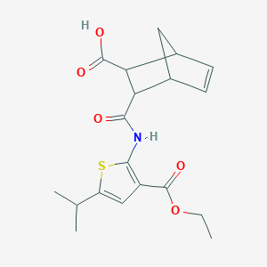 3-{[3-(Ethoxycarbonyl)-5-(propan-2-yl)thiophen-2-yl]carbamoyl}bicyclo[2.2.1]hept-5-ene-2-carboxylic acid