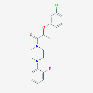 2-(3-CHLOROPHENOXY)-1-[4-(2-FLUOROPHENYL)PIPERAZINO]-1-PROPANONE