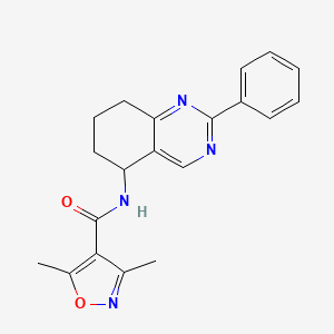 3,5-dimethyl-N-(2-phenyl-5,6,7,8-tetrahydro-5-quinazolinyl)-4-isoxazolecarboxamide