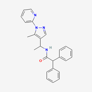 N-{1-[5-methyl-1-(2-pyridinyl)-1H-pyrazol-4-yl]ethyl}-2,2-diphenylacetamide