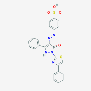 4-[(2Z)-2-[5-oxo-3-phenyl-1-(4-phenylthiazol-2-yl)pyrazol-4-ylidene]hydrazino]benzenesulfonic acid