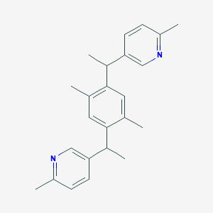 molecular formula C24H28N2 B402933 5-[1-[2,5-Dimethyl-4-[1-(6-methylpyridin-3-yl)ethyl]phenyl]ethyl]-2-methylpyridine 
