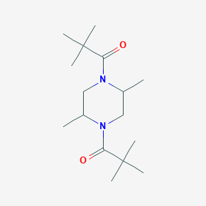 molecular formula C16H30N2O2 B4029333 1-[4-(2,2-DIMETHYLPROPANOYL)-2,5-DIMETHYLPIPERAZINO]-2,2-DIMETHYL-1-PROPANONE 