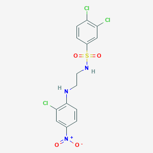 3,4-dichloro-N-{2-[(2-chloro-4-nitrophenyl)amino]ethyl}benzenesulfonamide