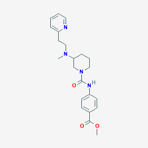 methyl 4-{[(3-{methyl[2-(2-pyridinyl)ethyl]amino}-1-piperidinyl)carbonyl]amino}benzoate