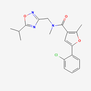 5-(2-chlorophenyl)-N-[(5-isopropyl-1,2,4-oxadiazol-3-yl)methyl]-N,2-dimethyl-3-furamide