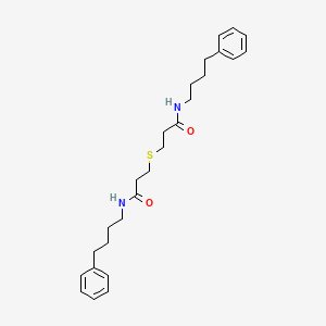 N-(4-PHENYLBUTYL)-3-({2-[(4-PHENYLBUTYL)CARBAMOYL]ETHYL}SULFANYL)PROPANAMIDE