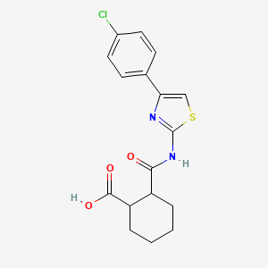 2-{[4-(4-Chlorophenyl)-1,3-thiazol-2-yl]carbamoyl}cyclohexanecarboxylic acid